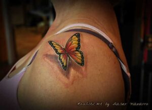 3D Schmetterling Schulter