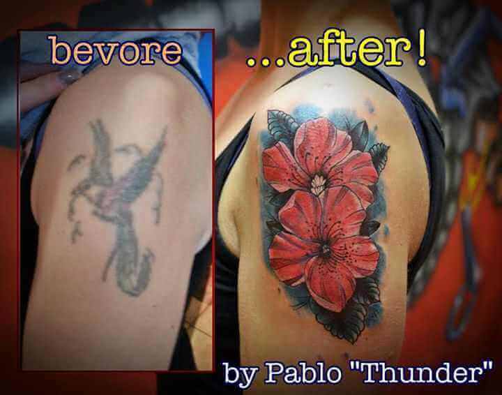 Arm Tattoo Cover up Blume