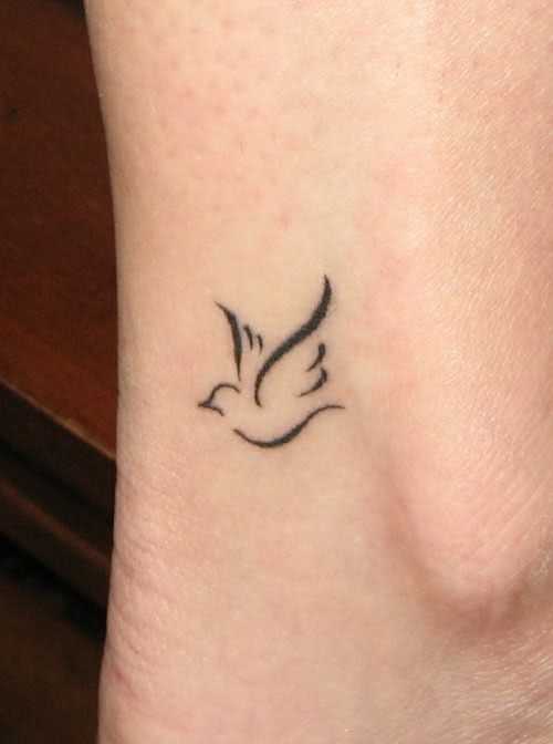 Tattoo Bein-tattoo Vogelumriss