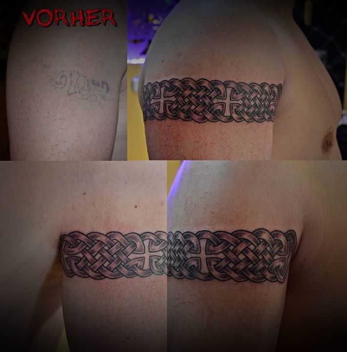 Tattoo Celtic Oberarm Cover up Tattoo