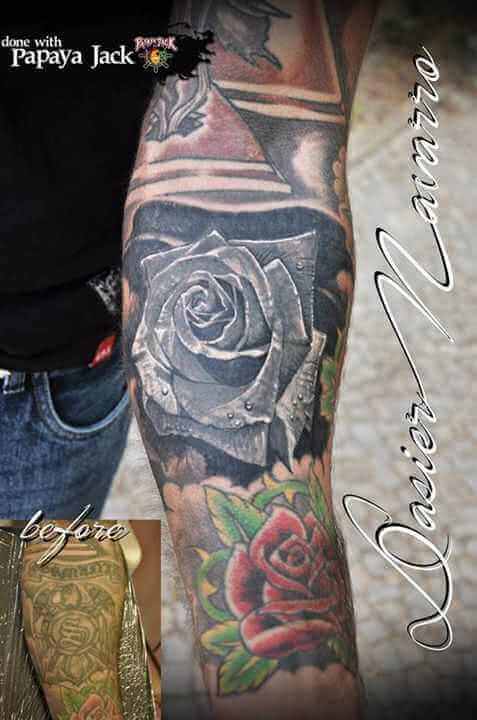 Cover up Tattoo Rose