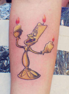 Disney Lumière Tattoo – Comic Unterarm