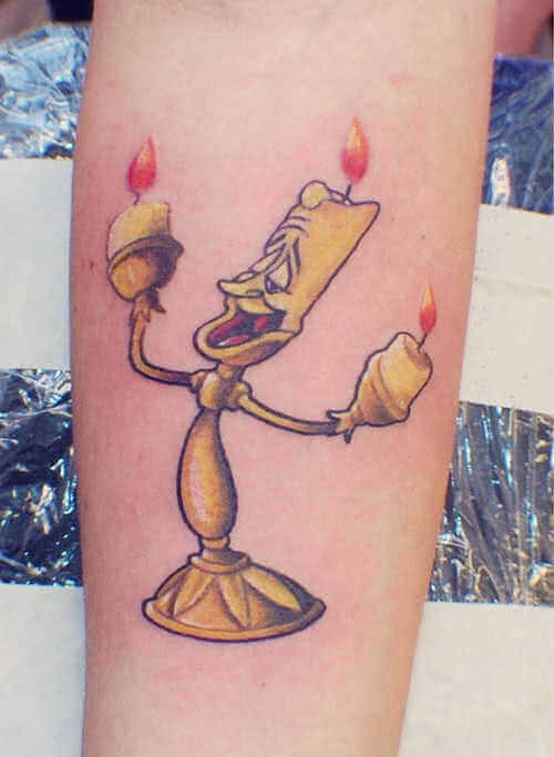 Tattoo Disneys Dreiarmteuchter Lumière