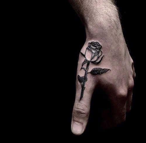 Hand-tattoo Rose