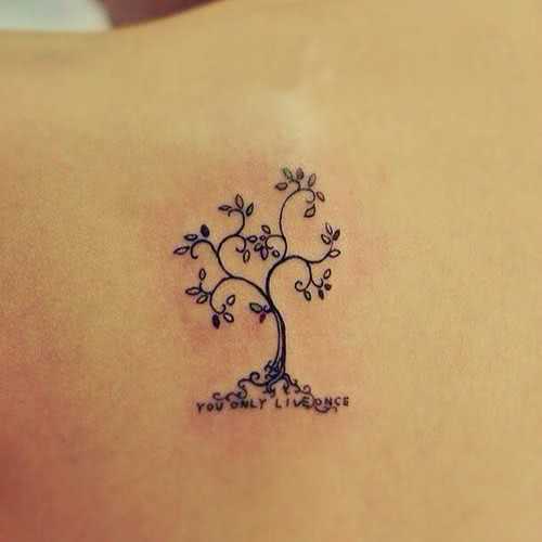 Tattoo kleiner Baum