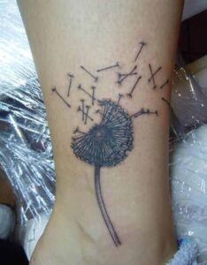 Pusteblume schwarz/weiss