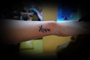 Schriftzug Hope