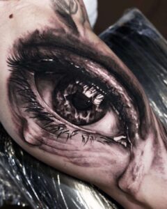 3D Auge mit Tränen