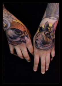 Adler und Hasen Kopf