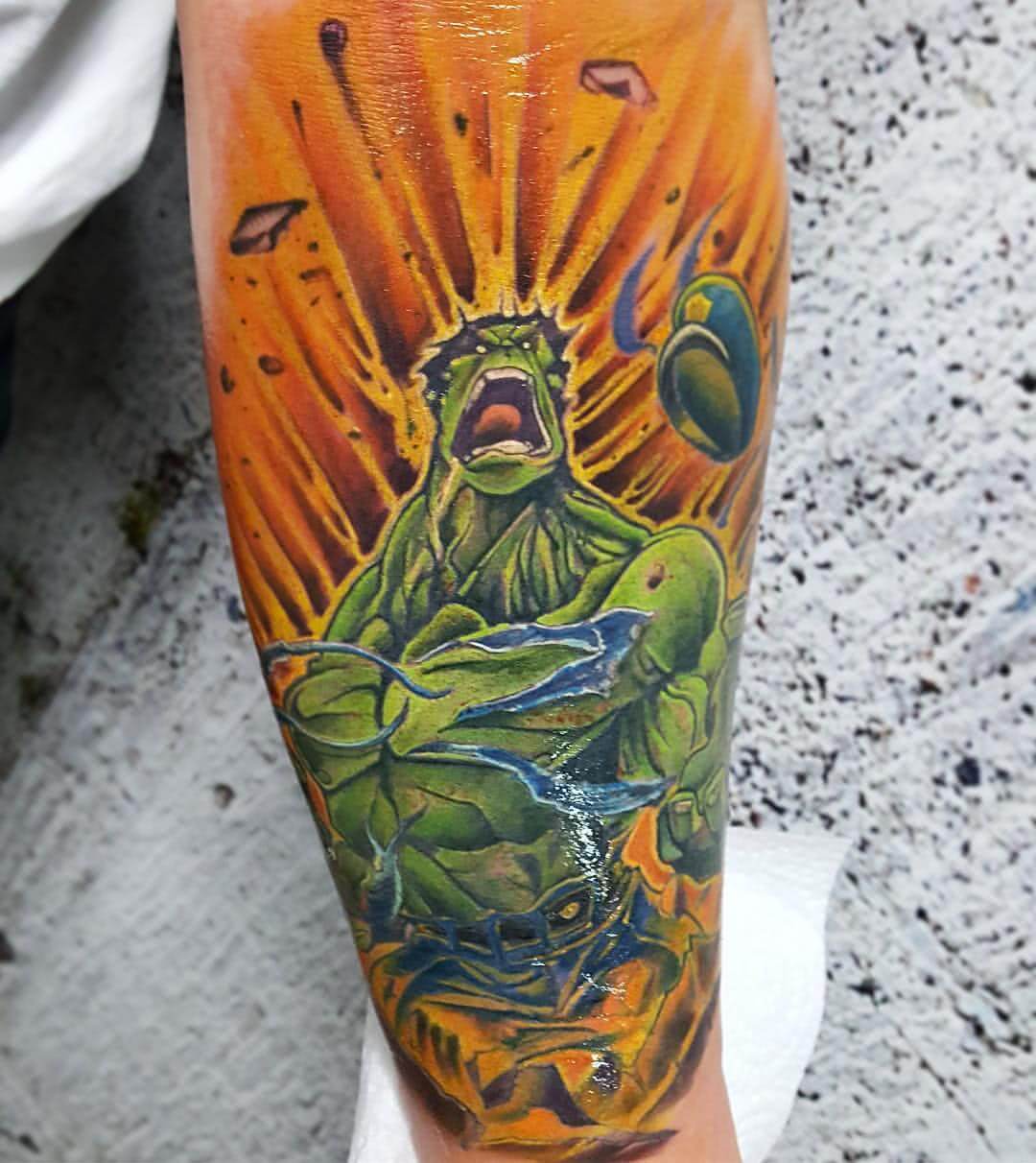 Tattoo angry Hulk