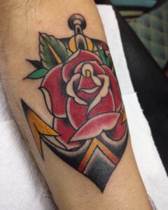 Anker mit Rose