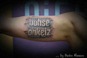 Böhse Onkelz 3D Tattoo Motiv für den Oberarm