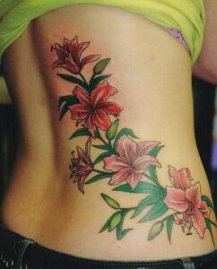 Bunte Blumenranke