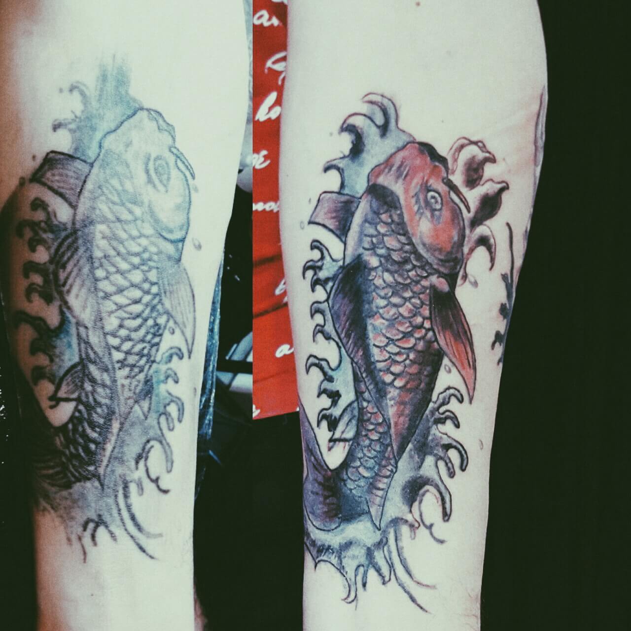 Tattoo Cover Up – Koi Karpfen