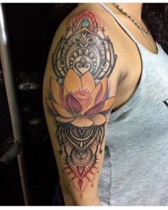 Dotwork Mandala Lotusblume