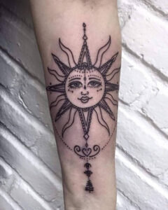 Dotwork Sonne