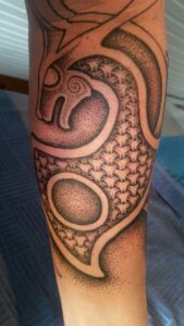 Dotwork Wikinger Schiff