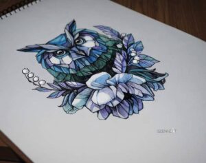 Eule gemoetrisch geometric Owl