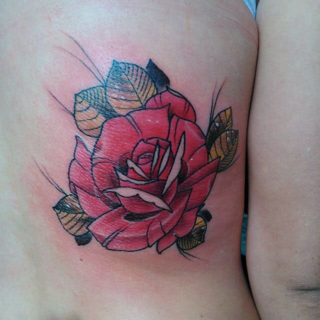 Tattoo farbige Rose