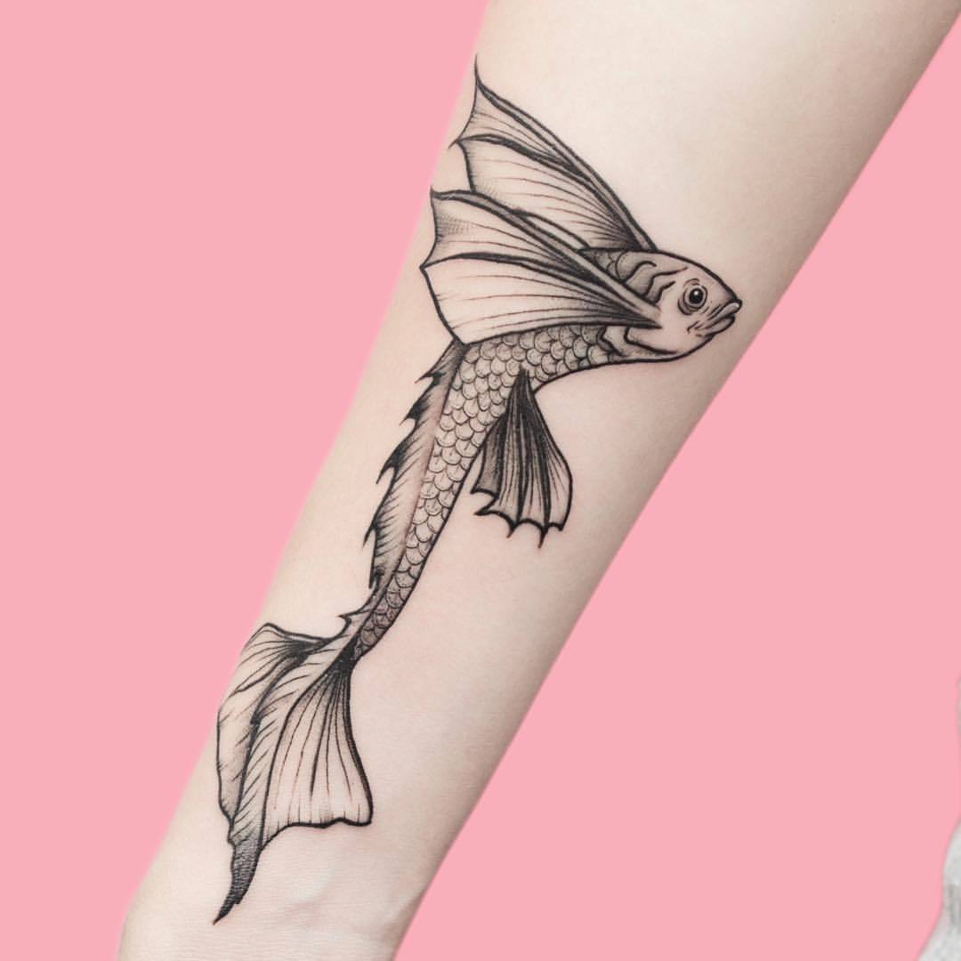 Tattoo Fliegender Fisch