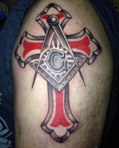 Freimaurer Symbol und St. Georges Kreuz