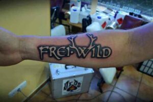 Freiwild Band Logo Tattoo Motiv am Unterarm
