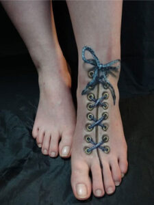 Fuss Schnuersenkel Schuh