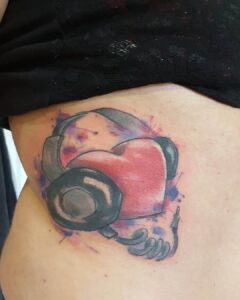 Heartbeat Herz mit Kopfhörern