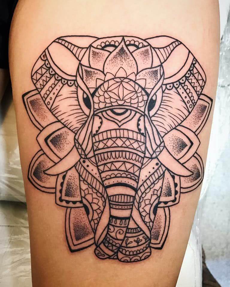 Tattoo Mandala Elefant