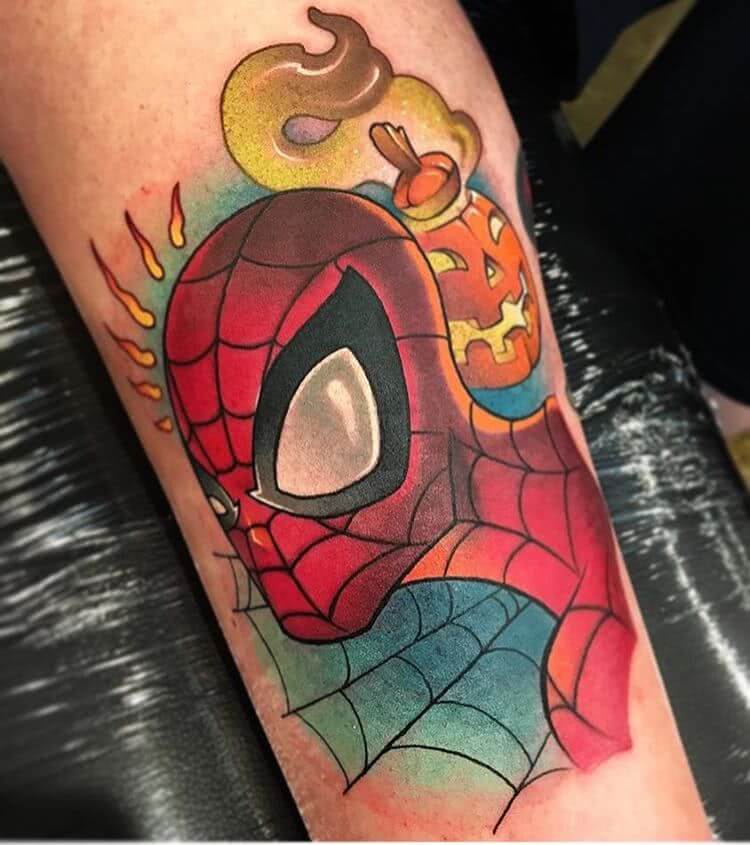 Tattoo Marvel Held Spiderman