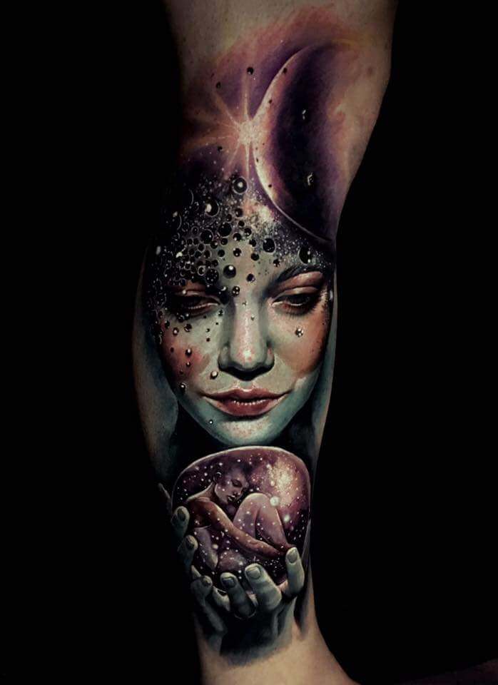 Mystisches Sleeve aum Unter-Bein