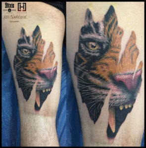 Realistischer Tiger Anriss