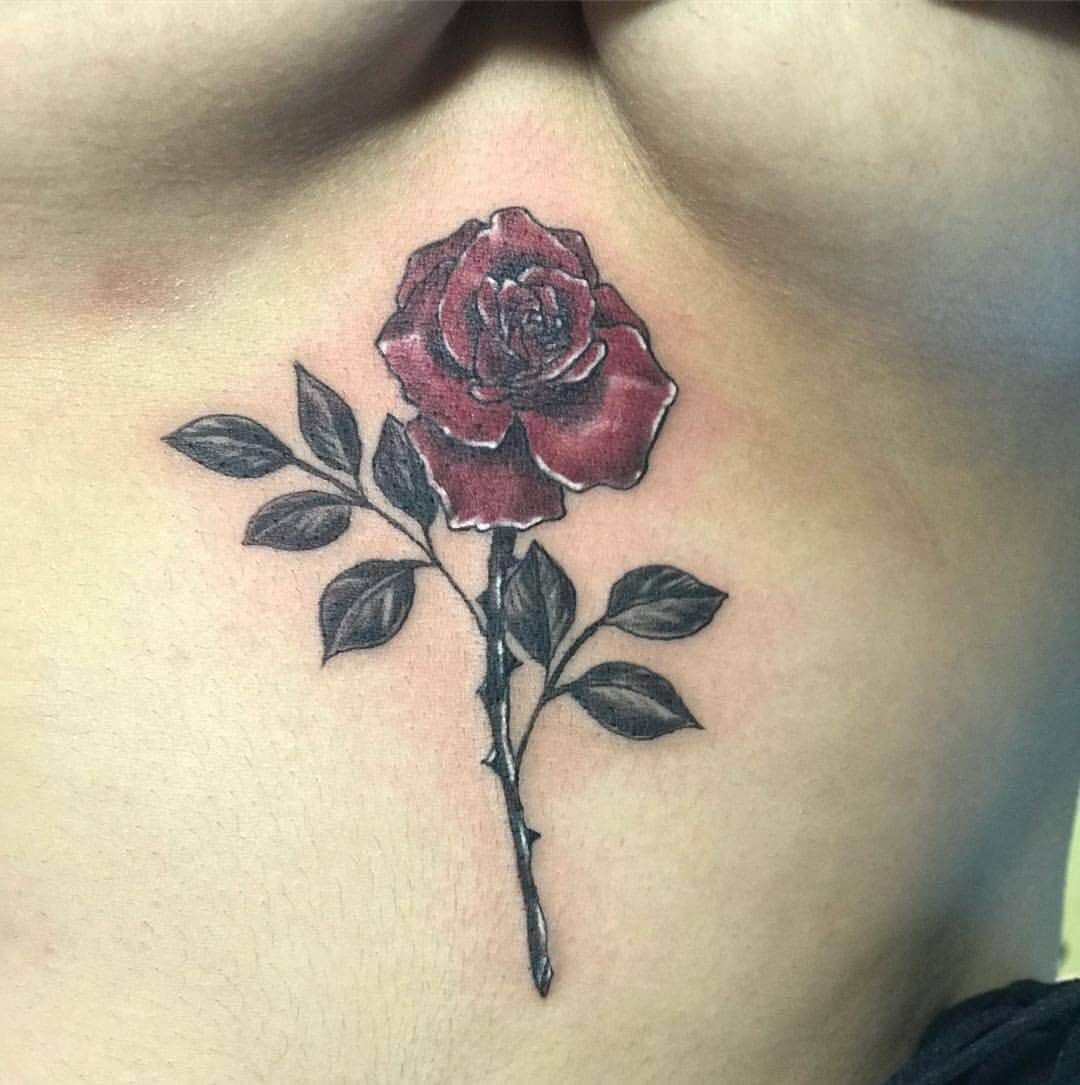 Tattoo Rose Underboob