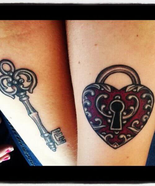Tattoo Schlüssel und Schloss