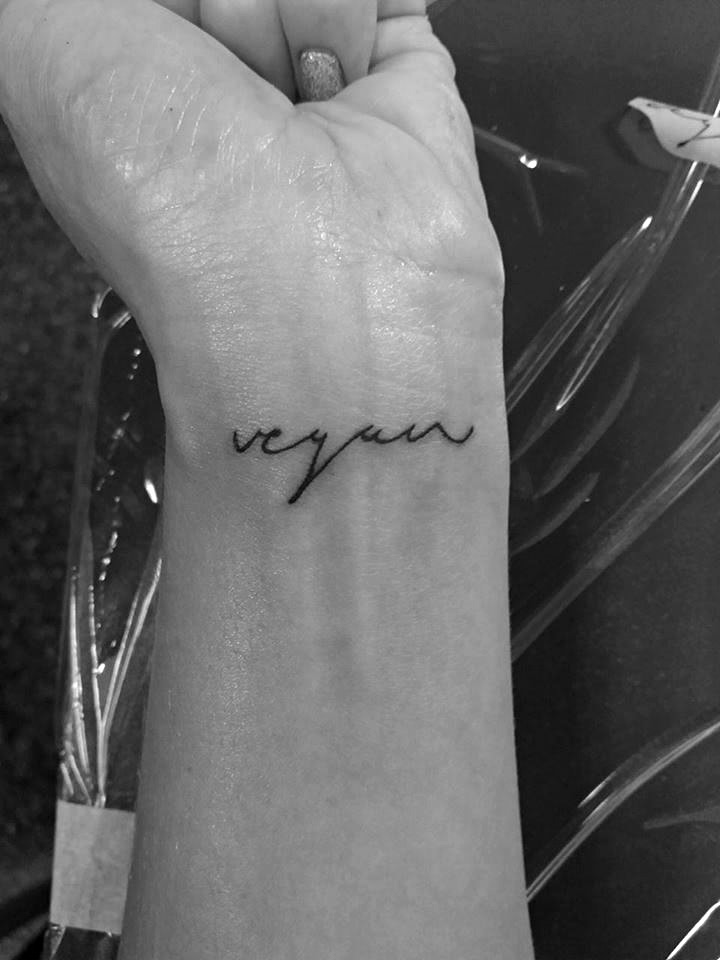 Tattoo Schriftzug Vegan