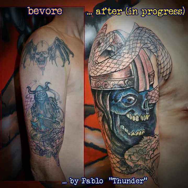 Skelettkrieger Cover Up