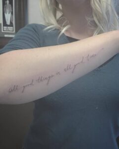 Spruch all good things in all good time