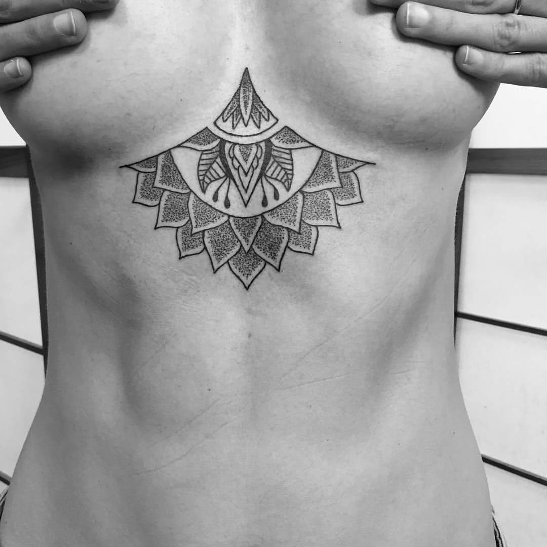 Tattoo Sternum Underboob Mandala