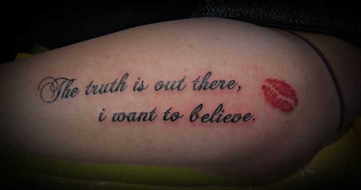 Tattoo the truth is out there…