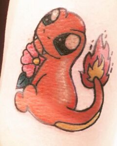 verniedlichtes Glumanda Tattoo