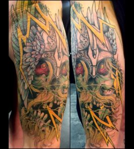 Zombie Wikinger Totenkopf