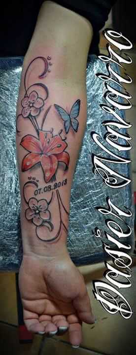 Unterarm Tattoo Florales