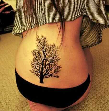 Tattoo Winterbaum ohne Laub