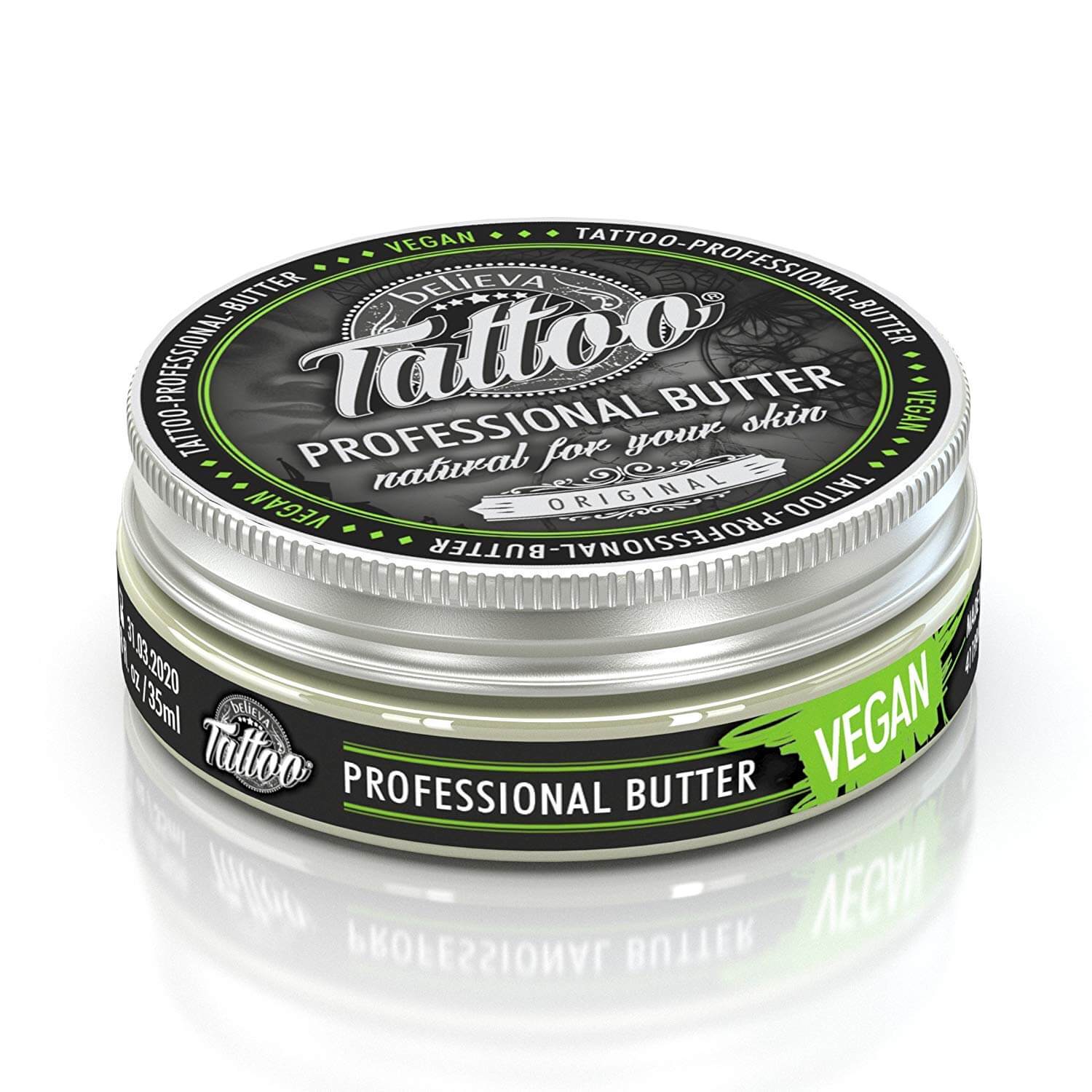 Believa Tattoo Butter - Für Dein frisches Tattoo - 100% Vegane Tattoopflege Creme