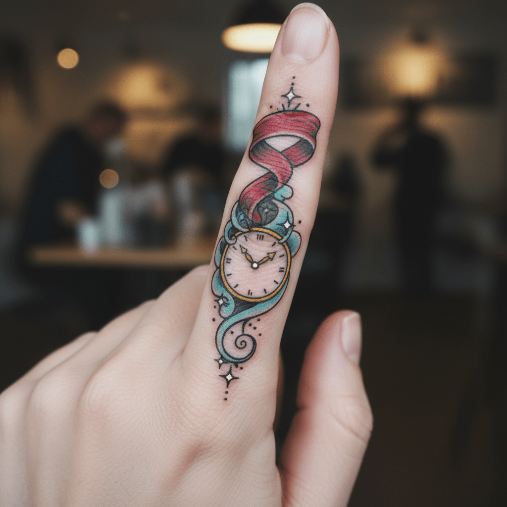 Artística mezcla de old school y new school: tatuajes en los dedos para mujeres