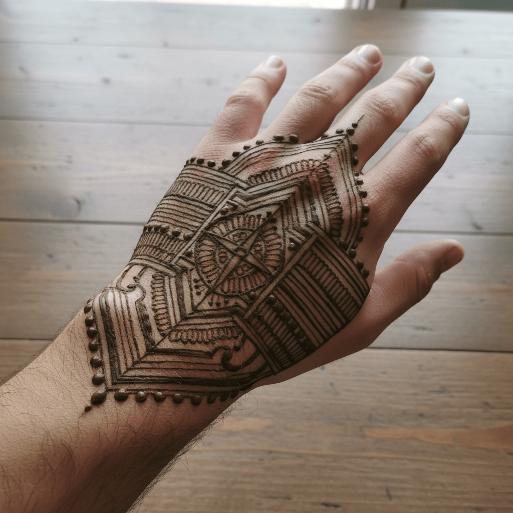 Tatouage à main au henné : élégance intemporelle et modernité pour l&rsquo;homme qui a du style