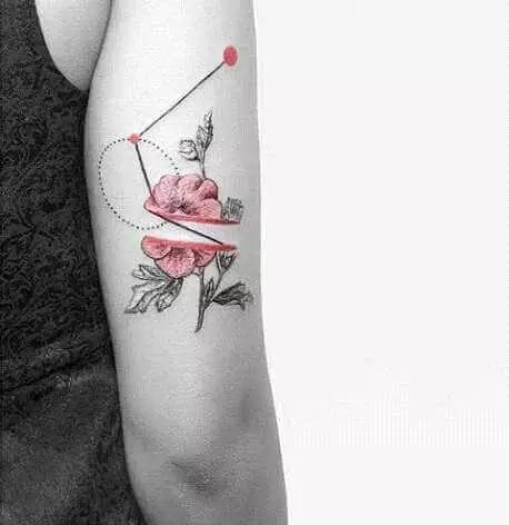 Arm Tattoo Abstakte Rose