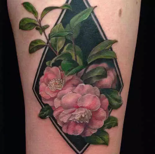Arm Tattoo rosa Blumen