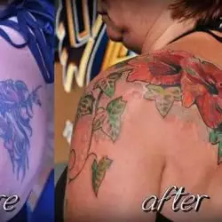 Schulter Tattoo Cover up Blume