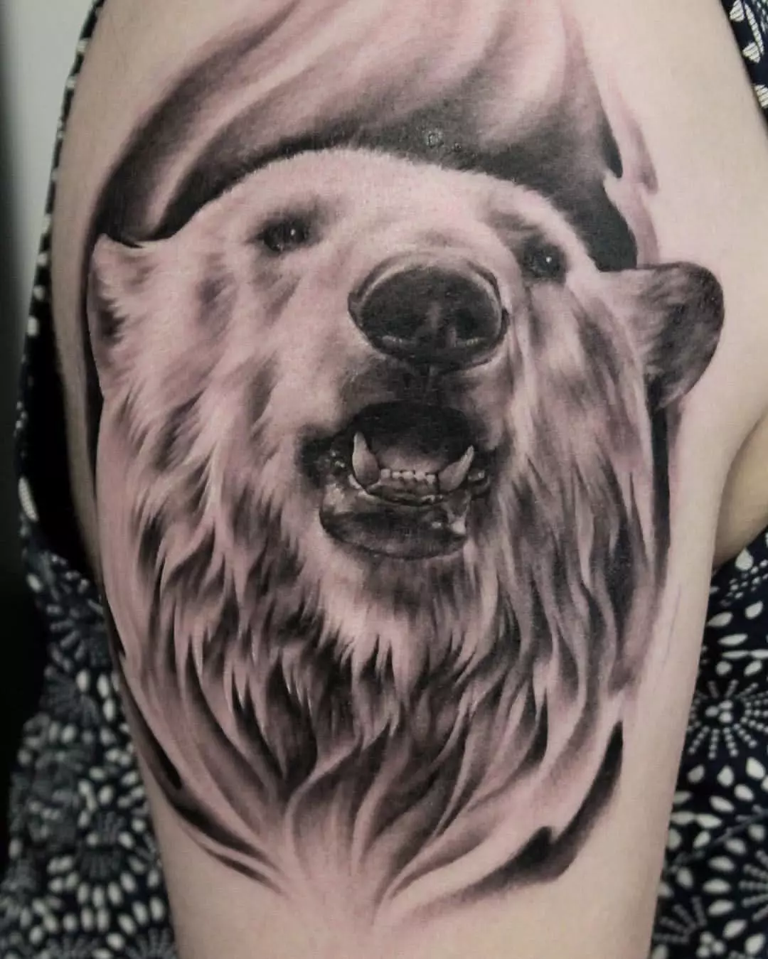 Eisbär auf dem Arm